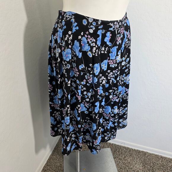 Talbots Pleated Wildflowers Midi Skirt sz 12 - Picture 4 of 9